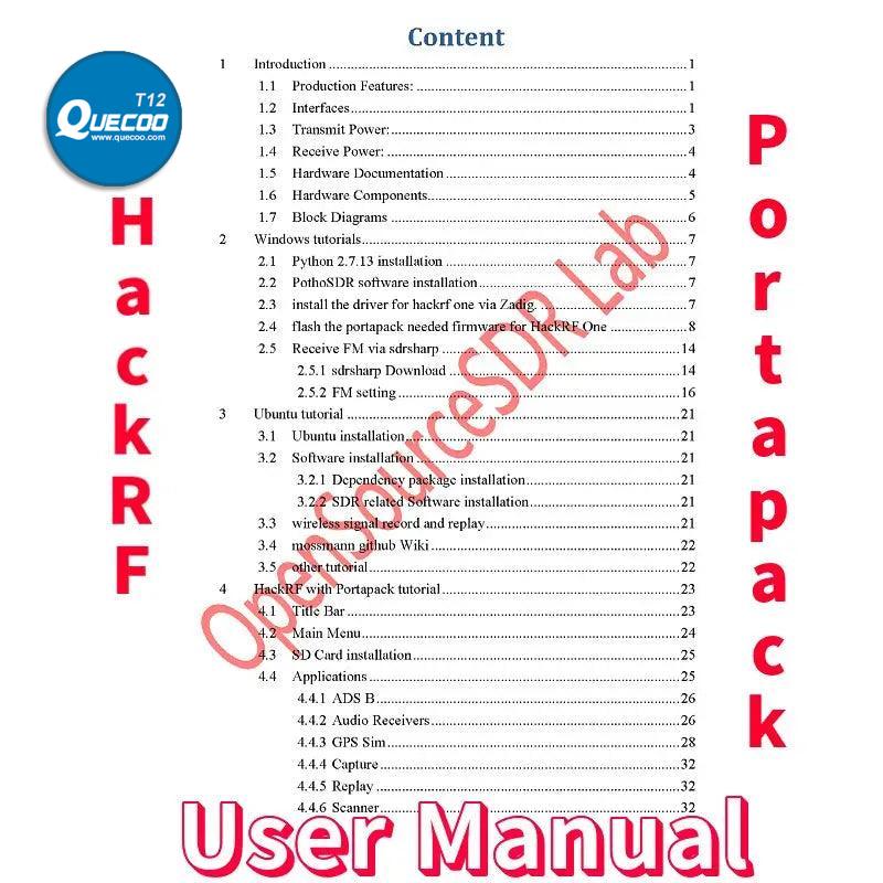 PortaPack H2 HackRF One SDR Radio Platform 1MHz-6GHz Firmware