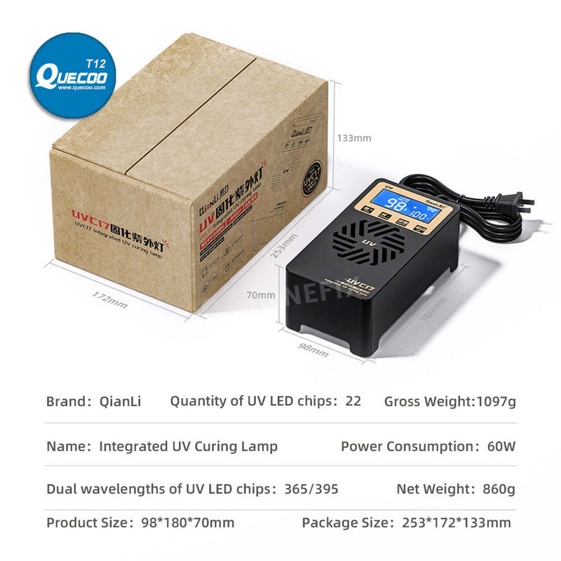 QianLi UVC17 Digital UV Curing Lamp For Phone Screen Repair