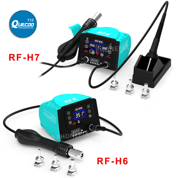 RF4 RF H7 2 in 1 Hot Air Soldering Station 600W Heat Gun BGA Rework Station with Soldering Handle for Mobile Phone BGA Repair