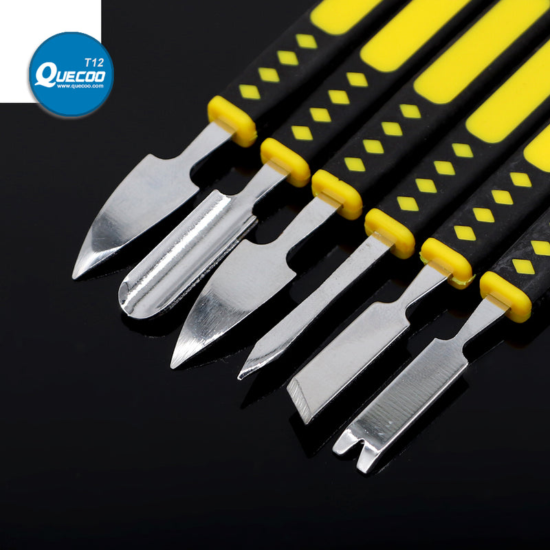 6pcs Dual Ends Metal Spudger Set Pry Opening Tool For iPhone X-15PM iPad Tablet PC Prying Opening Scraper Repair Tool Kit