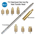 Heat Insert Nut Iron Tip T12 Soldering Iron Tip Insert Internal Thread Head M2-M8 Brass Hot Nut Insertion Kit 3D print accessory