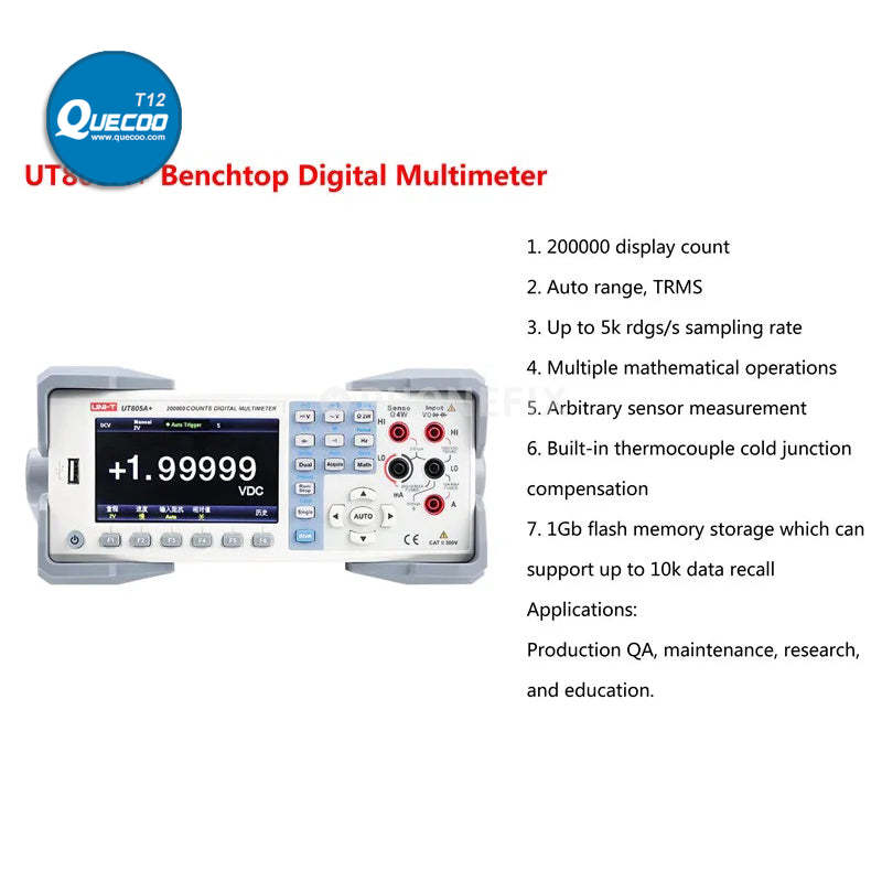 UNI-T UT805A+ True RMS Digital Multimeter Auto-range Dual-display