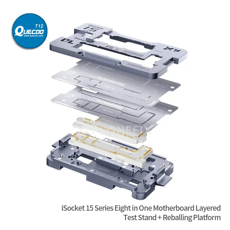 QIANLI iSocket Layered Tester for iPhone X 11 12 13 14 15 Pro Max Motherboard Repair Double-deck Motherboard Reballing Platform