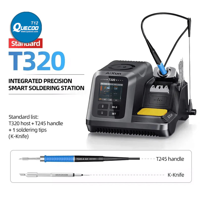 AIXUN T320 200W 2S Rapid Heating Soldering Station with T245 T210 Soldering Iron Handle Tips for Phone PCB Welding Repair