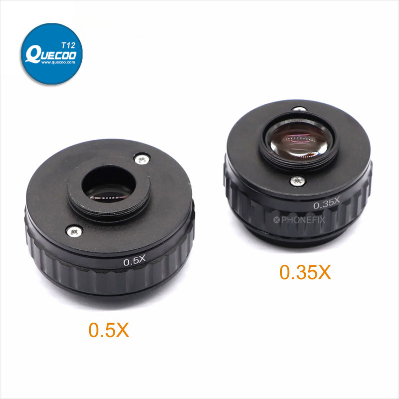 25mm to 38mm CTV 1X 0.35X 0.5X Microscope Lens Focus Adjustable Camera Installation C mount Adapter for Trinocular Microscope