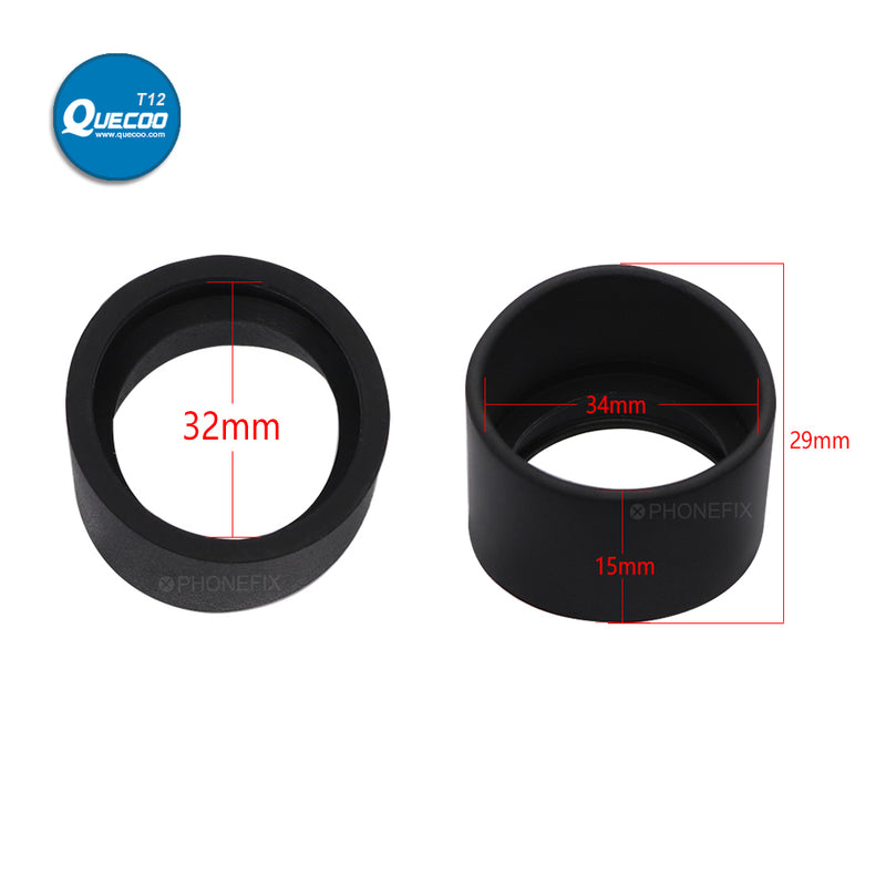 1pair Microscope Eyepiece Eyeshields 34mm Diameter Rubber Eyepiece Eyeguards Cover Protect Stereo Microscope Telescope Binocular