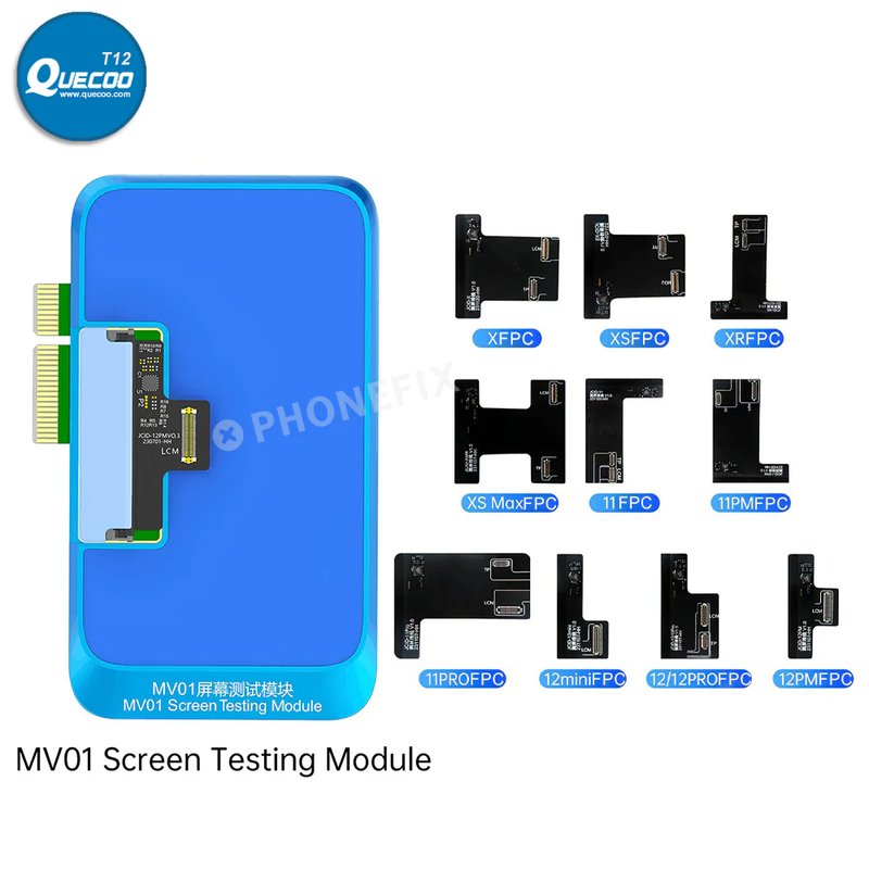 JCID MV01 LCD Screen Testing EDF Adaptor with FPC Flex Cables for X -15Pm Android Phones Display High Refresh Testing Repair