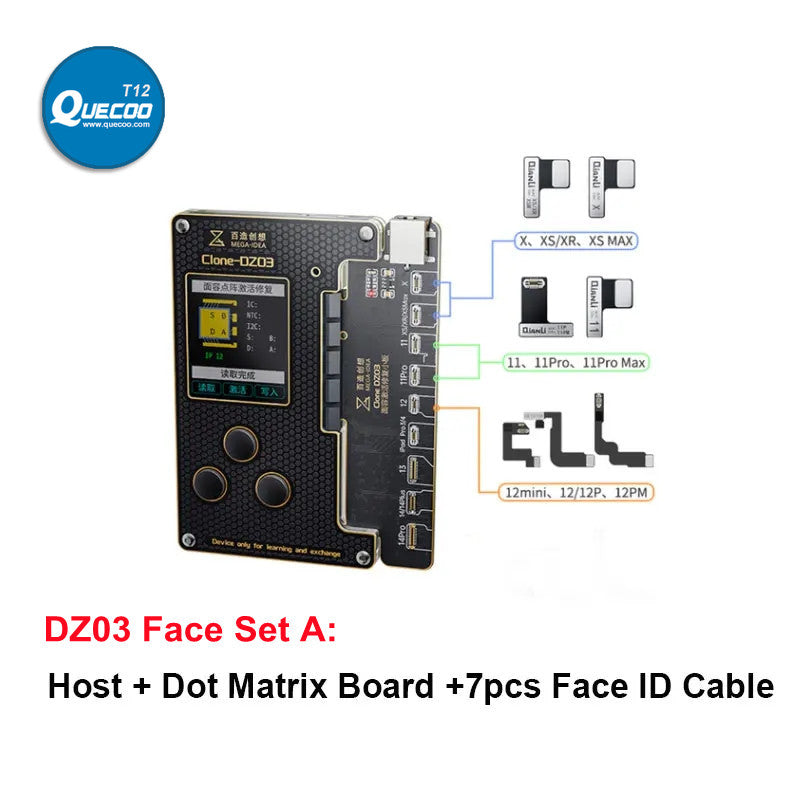 QIANLI Clone DZ03 Dot Matrix Programmer For iPhone X 11 12 13 14 PRO MAX Face ID Dot Projector Battery Repair Cable No Soldering