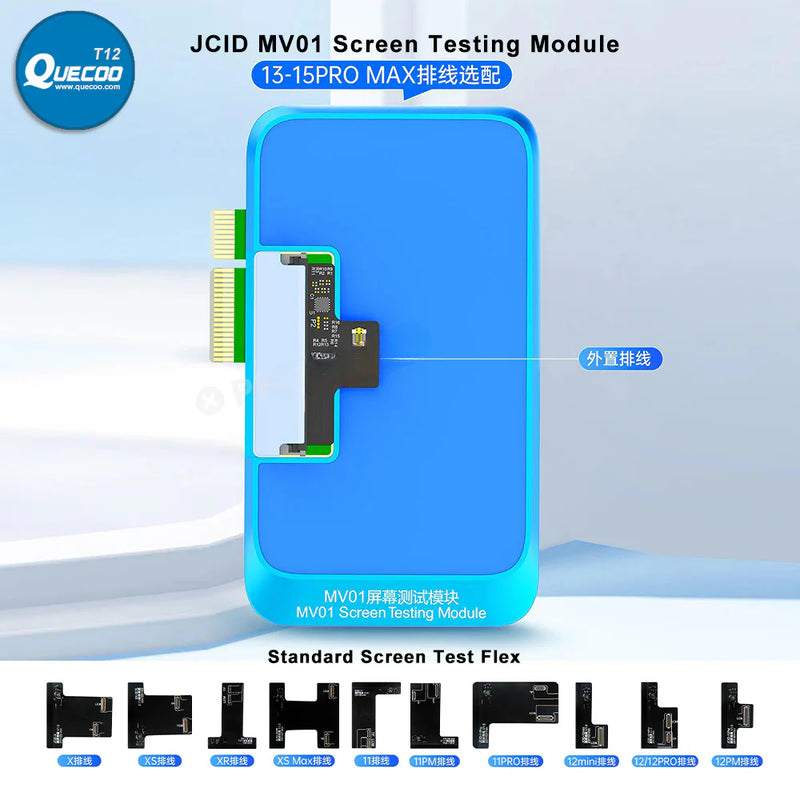 JCID MV01 LCD Screen Testing EDF Adaptor with FPC Flex Cables for X -15Pm Android Phones Display High Refresh Testing Repair