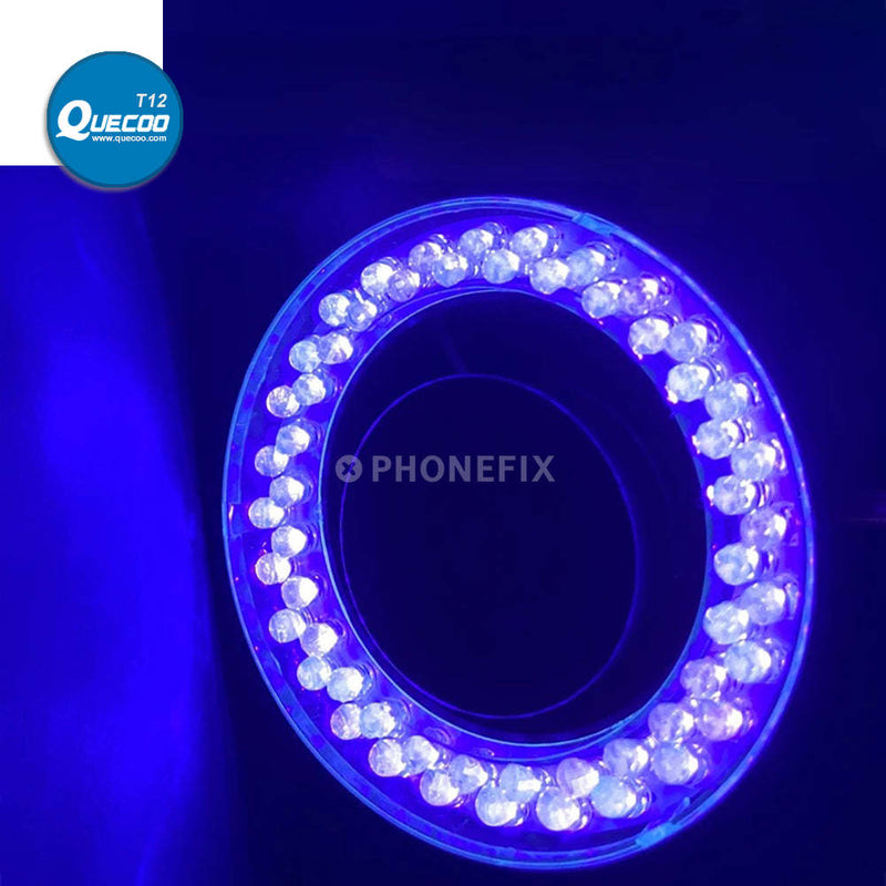 56 LED Purple UV Light Brightness Adjustable Microscope Ring Lamp