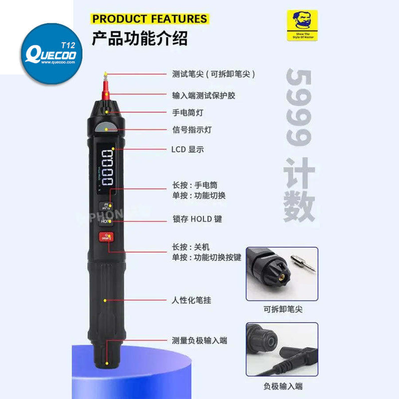 Mechanic MD5 Pen Multimeter Pen Type Meter Auto Range Digital Multimeter