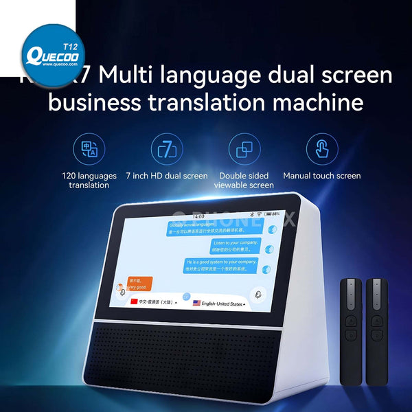 RK-X7 Multi-Language Translator Dual Screen Business Translation Tool