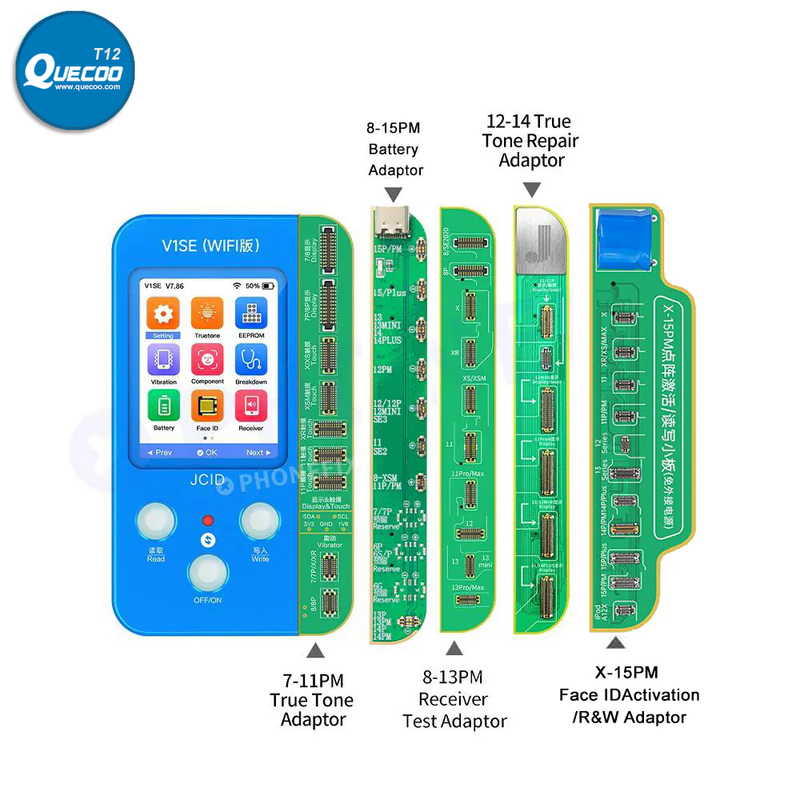 JCID V1SE WIFI 20 in 1 Programmer for iPhone X-15PM Front Camera Rear Camera True Tone Face ID Battery Earpiece Receiver Repair