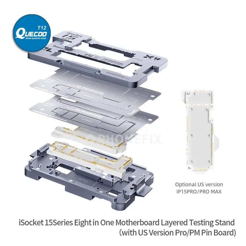 QIANLI iSocket Layered Tester for iPhone X 11 12 13 14 15 Pro Max Motherboard Repair Double-deck Motherboard Reballing Platform