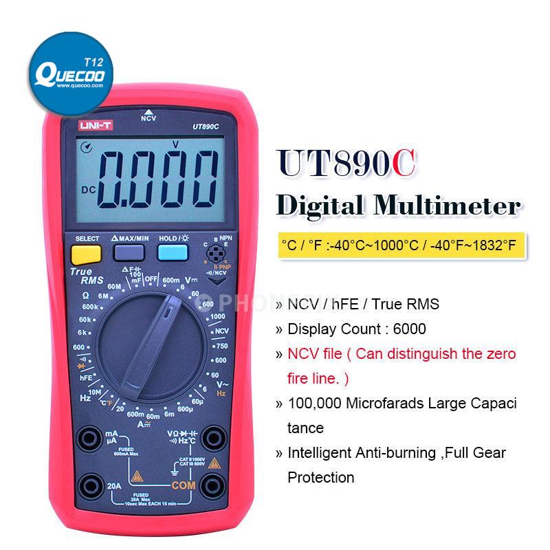 UNI-T UT890C/D+ True-RMS LCD Digital Multimeter Capacitance Meter