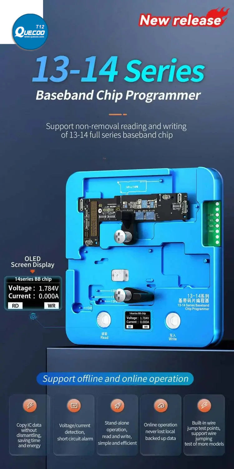 JC P15 Logic Baseband EEPROM IC Read Write Module Disassemble NAND Programmer for iPhone 11 12 13 14 15 Pro Max Error Repair