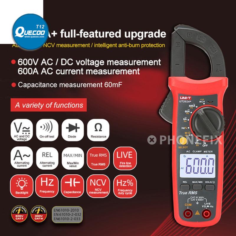 UT202/3/4A Multimeter Digital DC AC Digital Temperature Clamp Meter