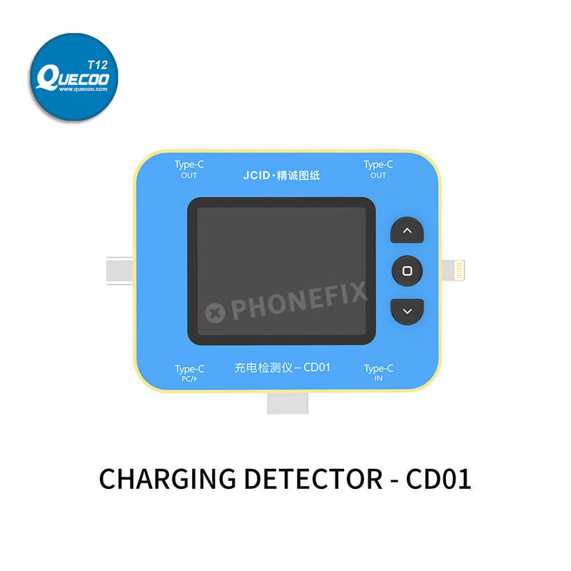 JCID CD01 Charging Detector With JC Drawing Type-C Lightning Port