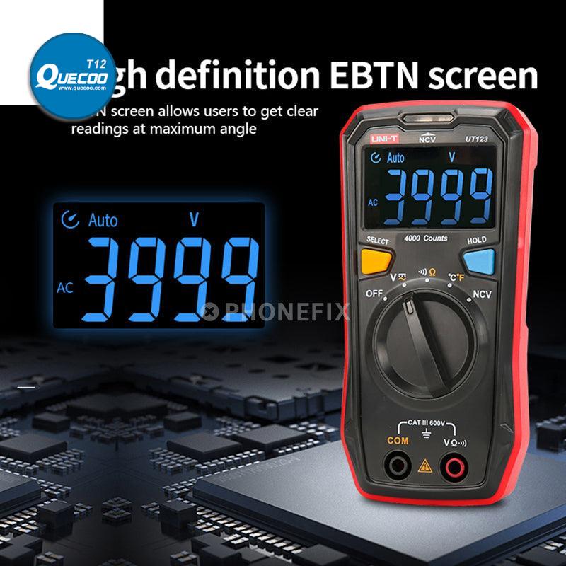 UNI-T UT123D Auto Range Digital Multimeter AC/DC Voltage Tester