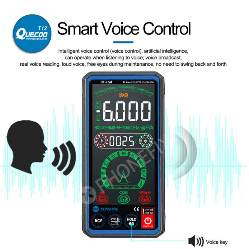 DT-22AI Voice Control Intelligent Multimeter Digital Tester