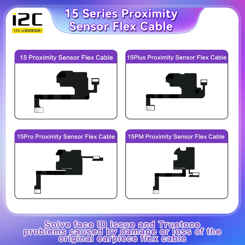 i2C Earpiece Repair Module Flex Cable i6S Smart Programmer for iPhone 8-15 Pro max Earpiece No Camera No Receiver Testing Repair